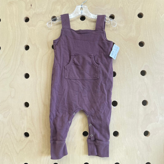Organic Eggplant Fleece Romper