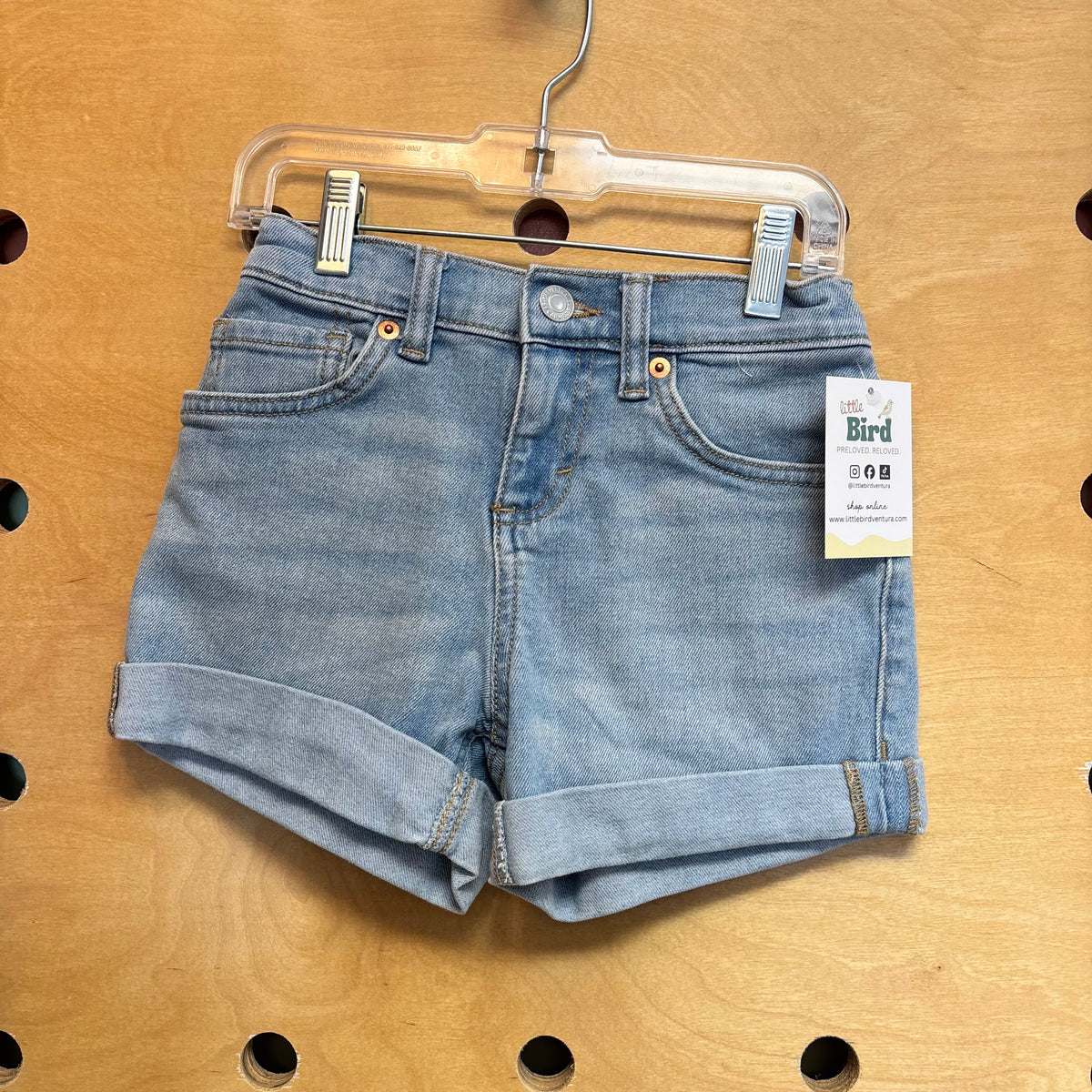 Light Wash Denim Girlfriend Shorts