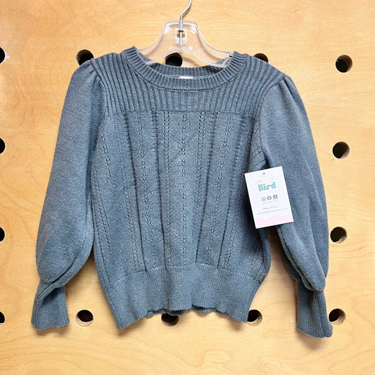Teal Eyelet Bamboo-Blend Sweater