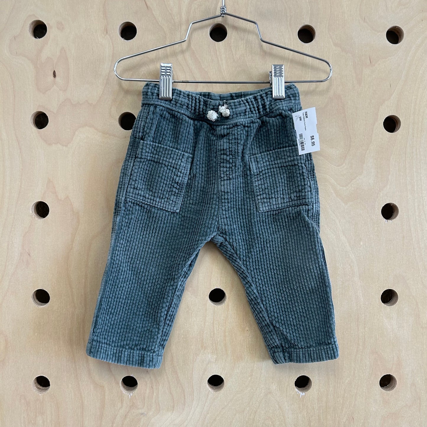 Teal Ribbed Cord Pants