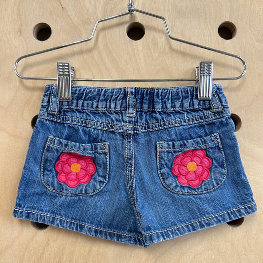 Denim Dog Patch Shorts