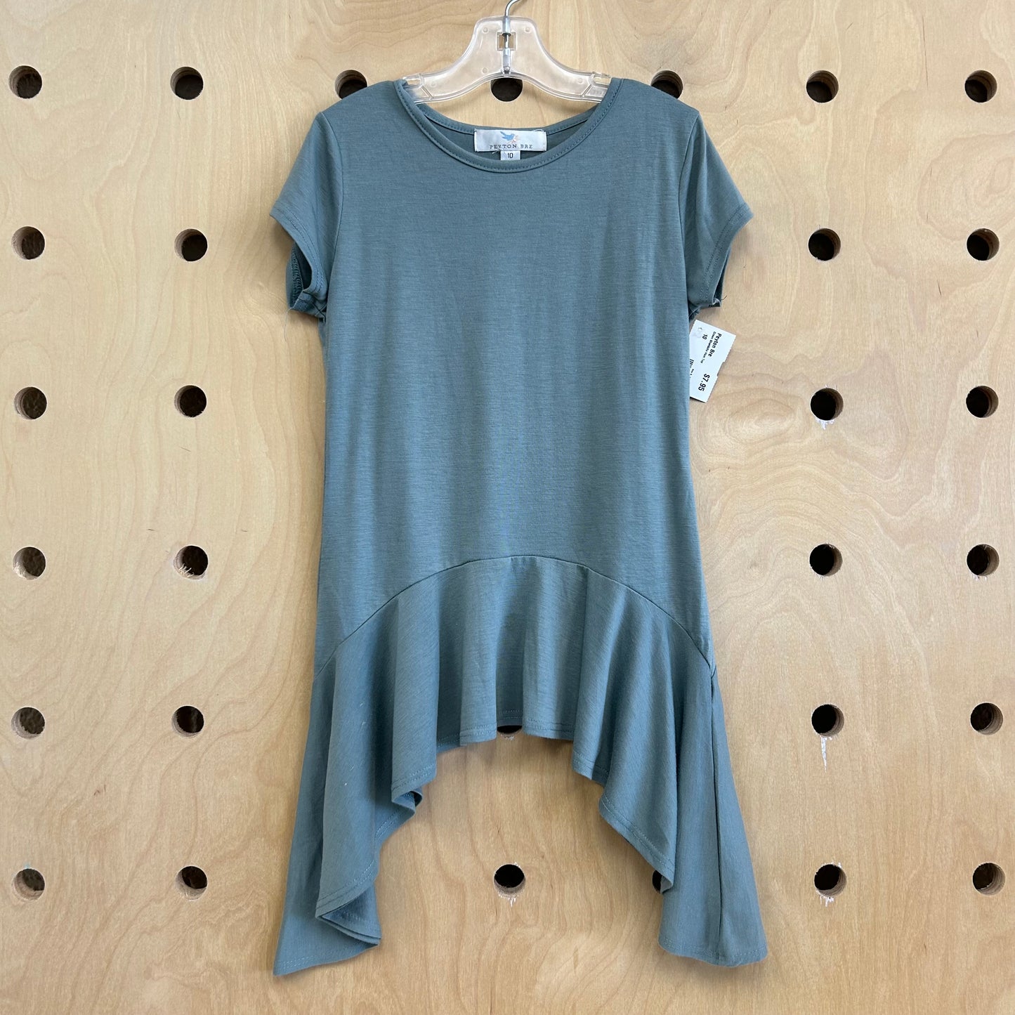 Green Sharkbite Hem Top