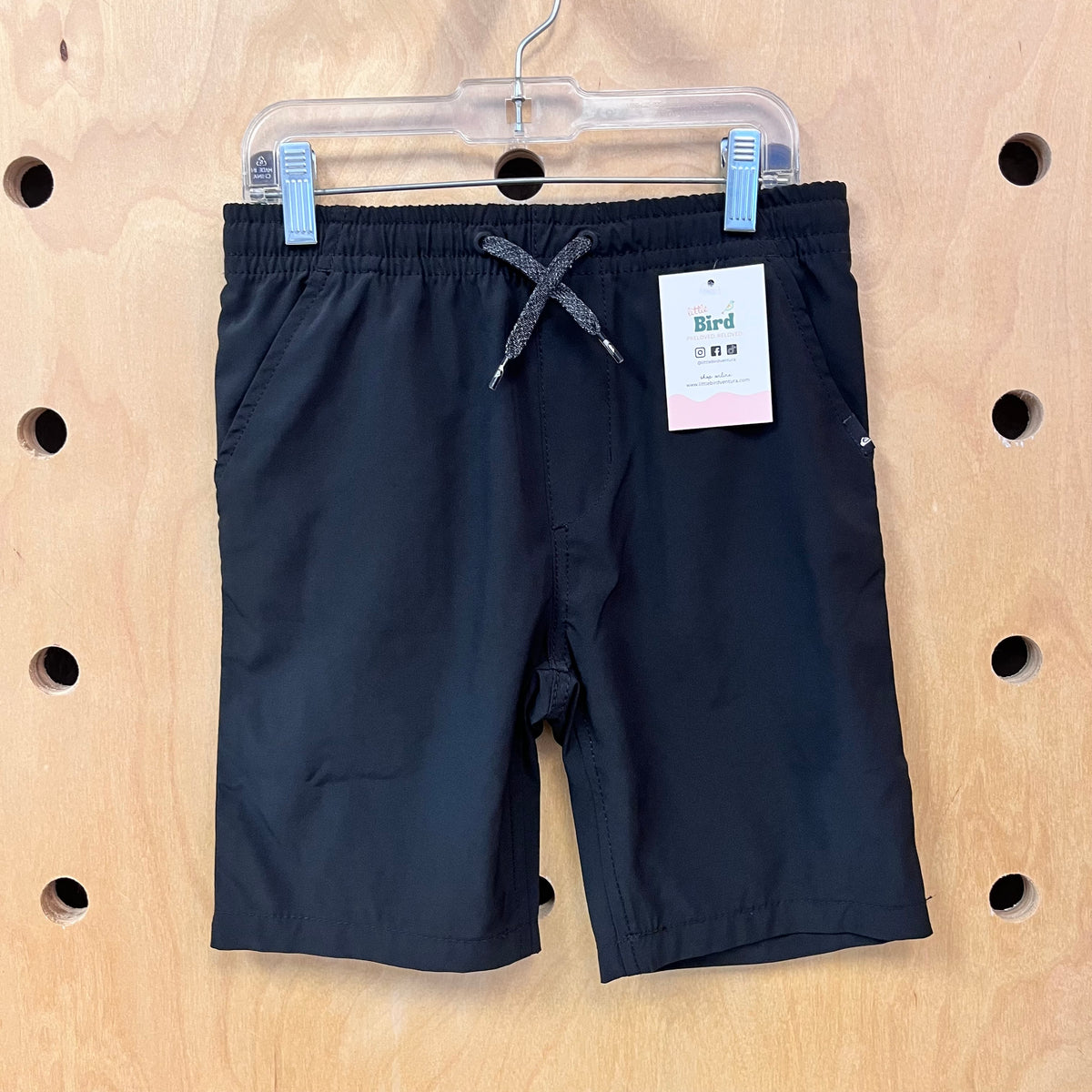 Black Drawstring Quick Dry Shorts