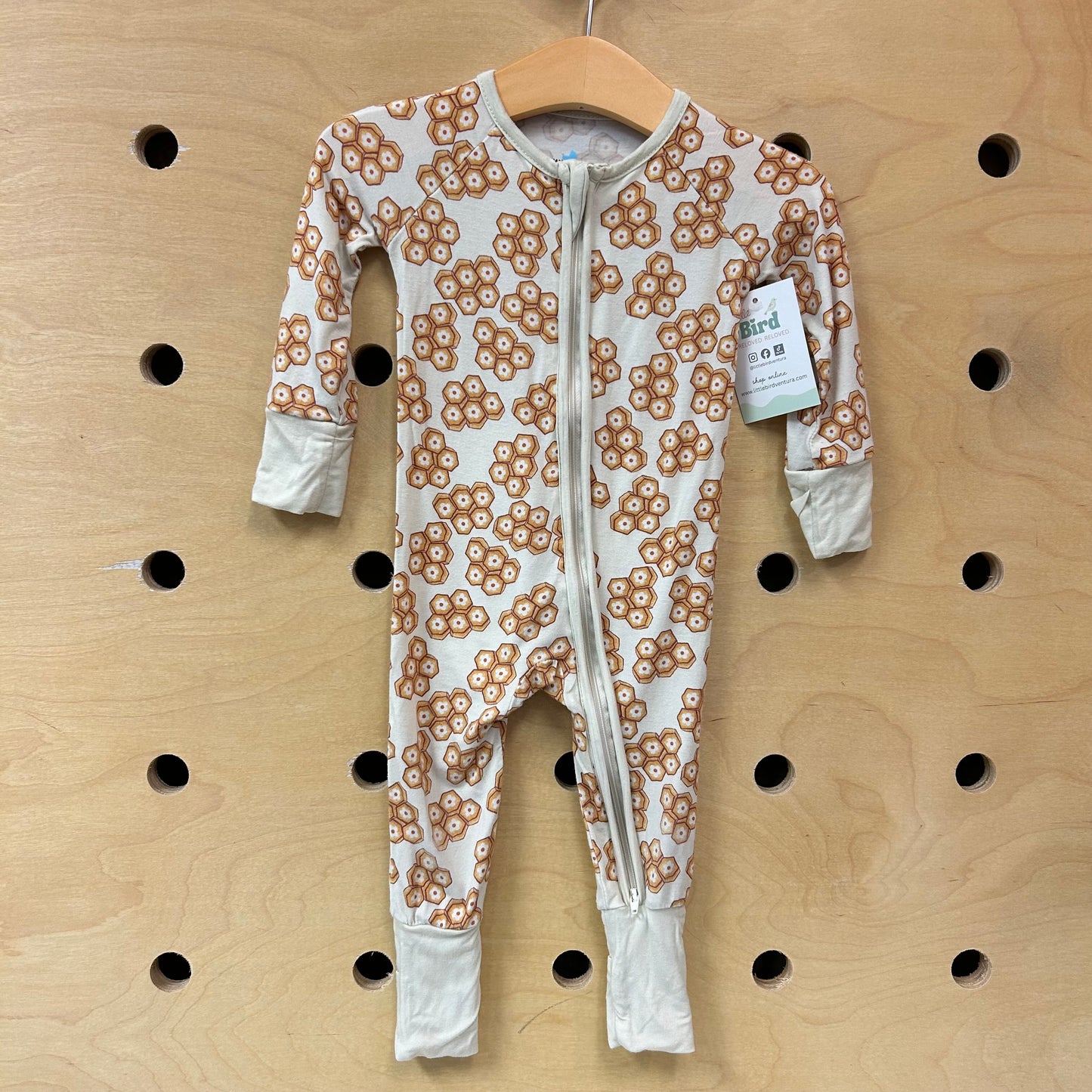 Cream Bamboo Honeycomb Zippy