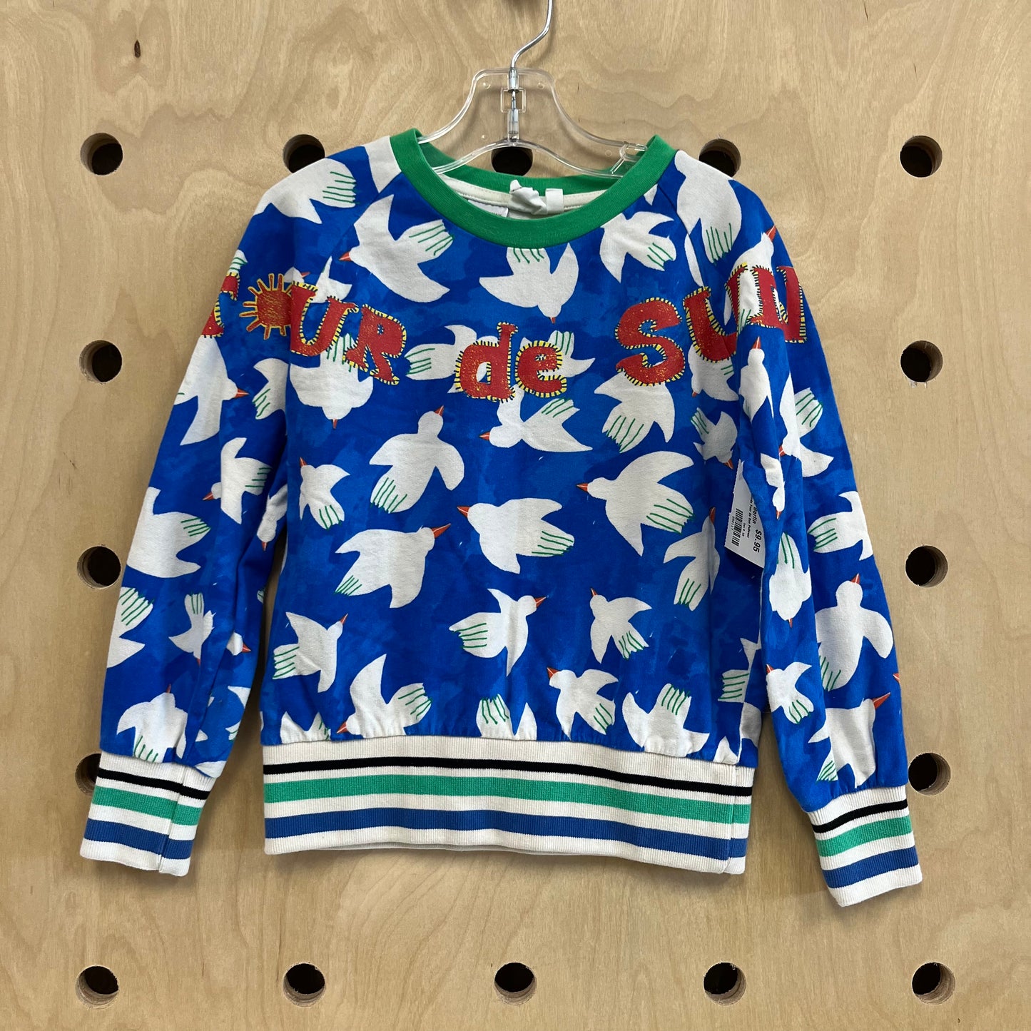 Blue+White Birds Tour de Sun Pullover