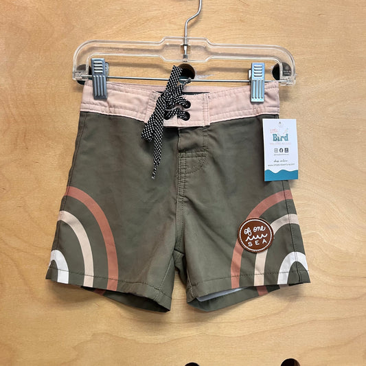 Green 'Of One Sea' Board Shorts