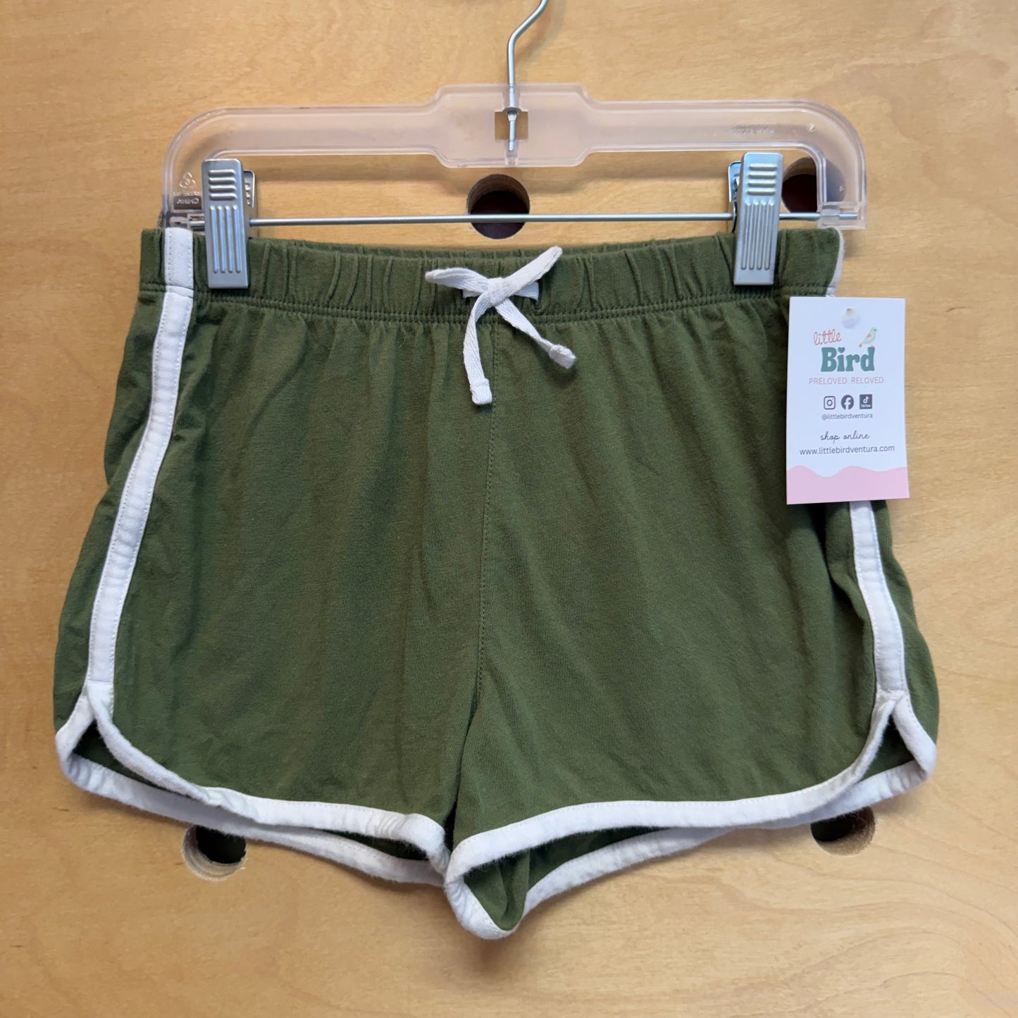 Green/White Cotton Shorts