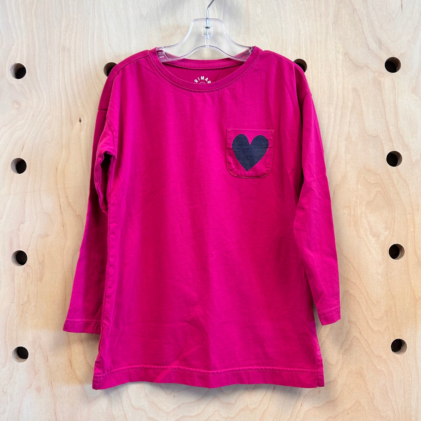 Pink/Black Heart Cotton LS