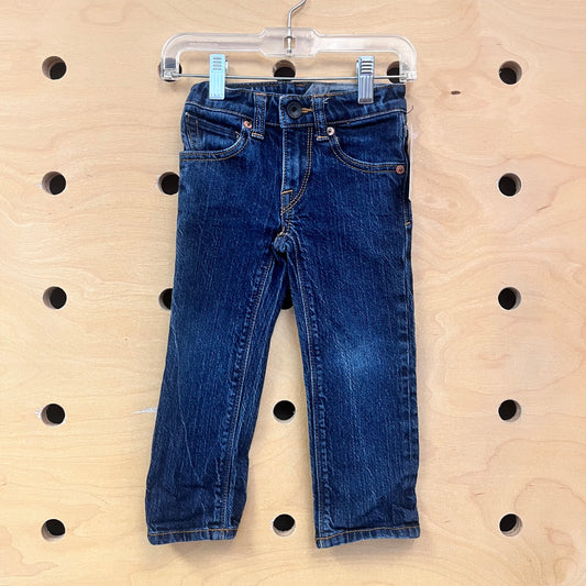 Dark Wash Slim Straight Denim