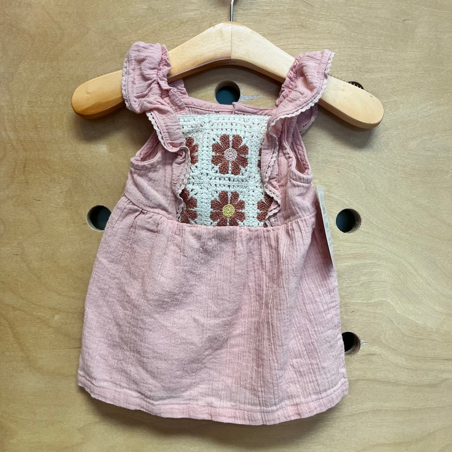 Pink Granny Square Flower Tank