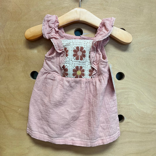 Pink Granny Square Flower Tank