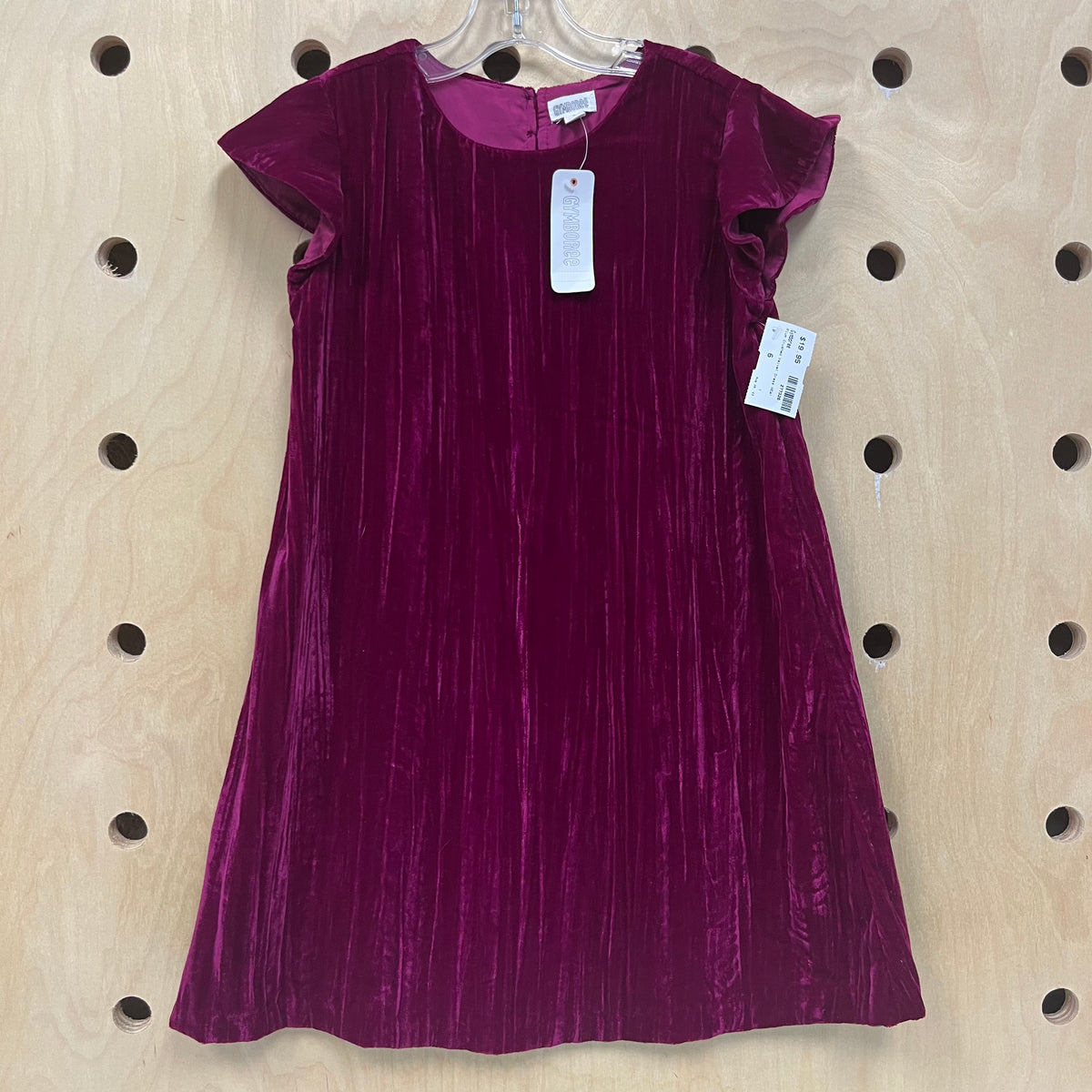 Plum Crushed Velvet Dress NEW!
