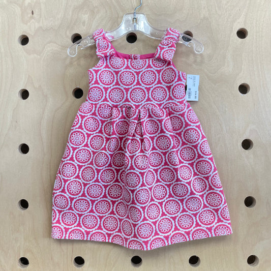 Pink Mod Floral Dress