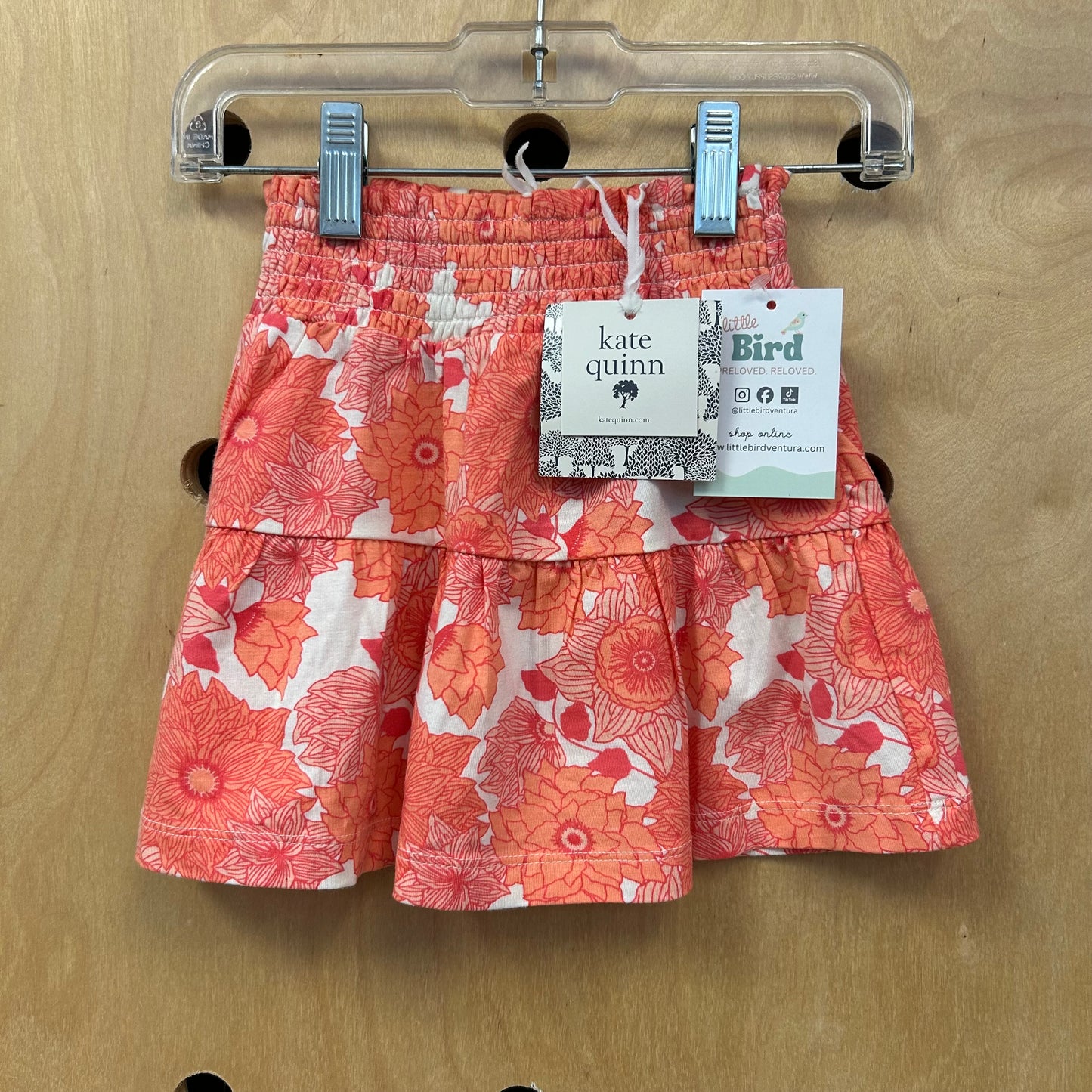 Orange Floral Modal Skirt NEW!!