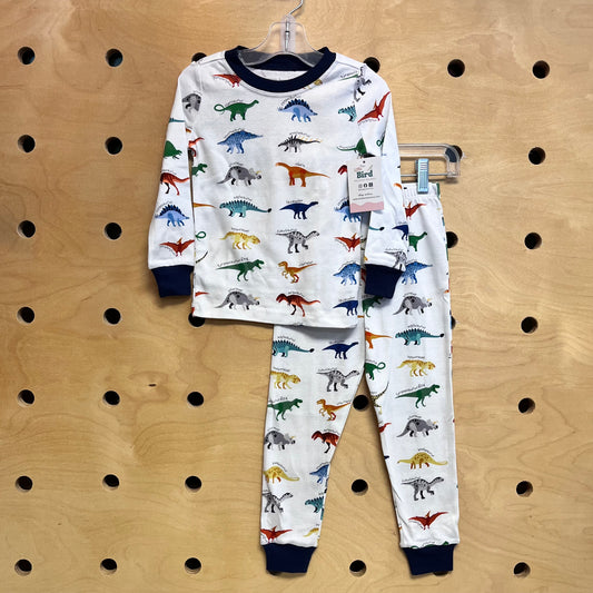 White/Blue Dinosaurs Pajamas