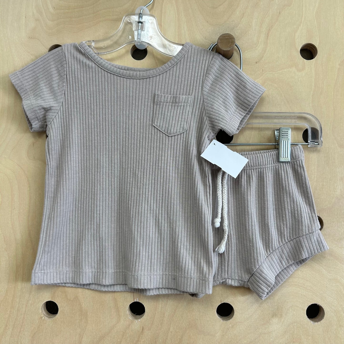 Beige Ribbed Lounge Outfit