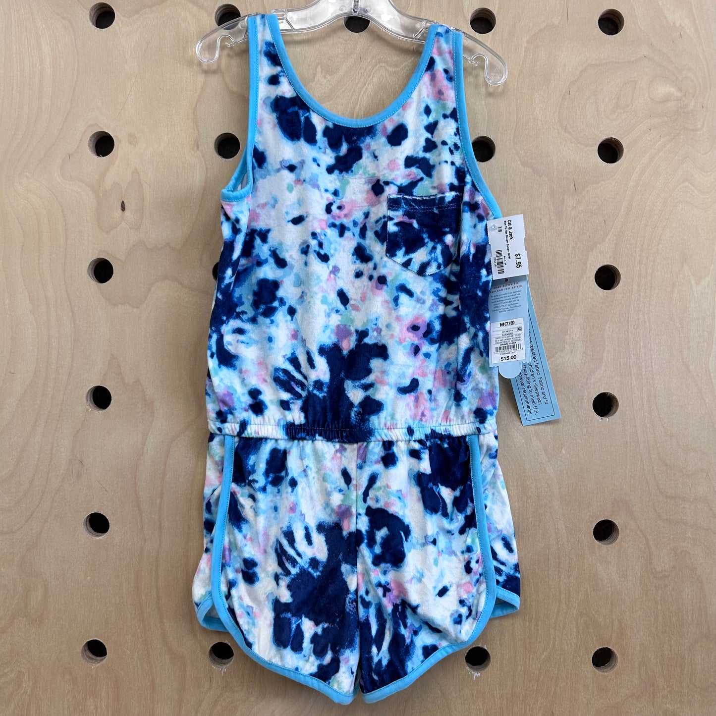 Blue Tie Dye Sleeper Romper NEW!