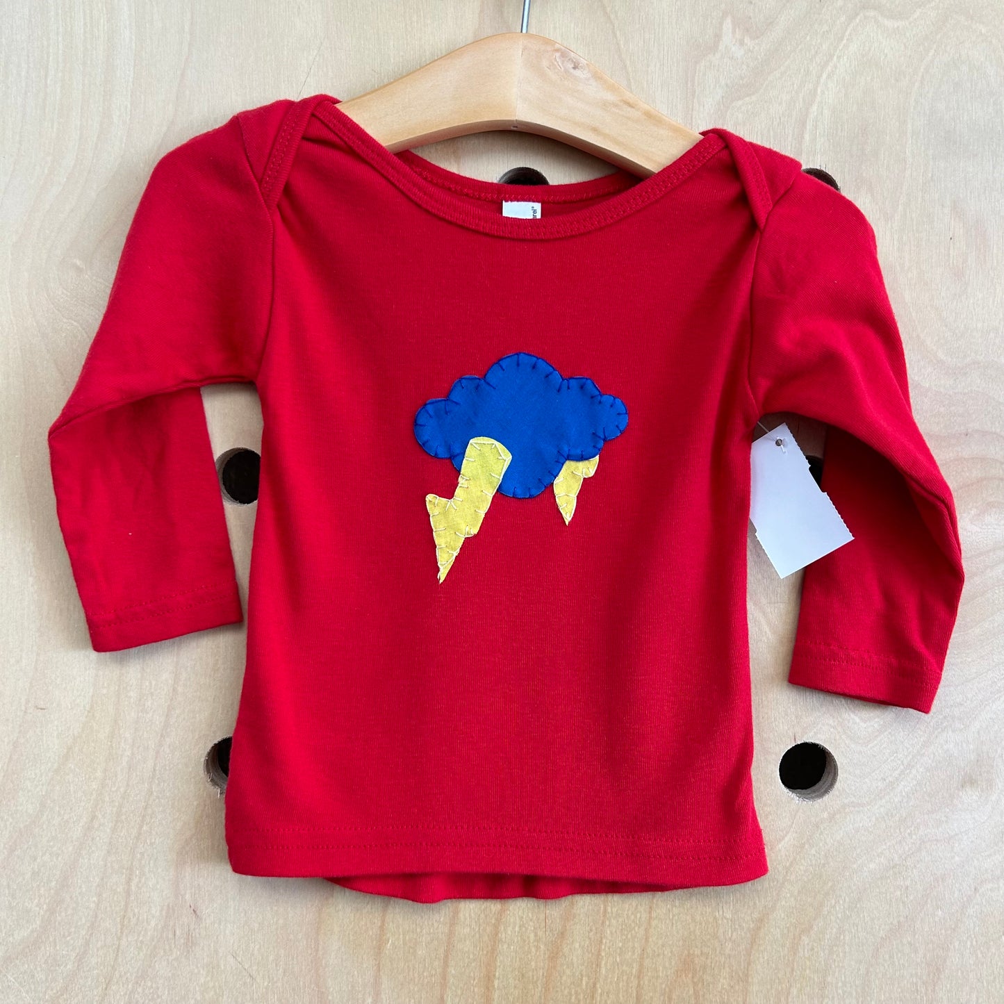Red Lightning Applique Tee