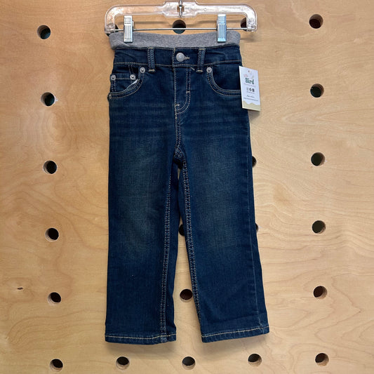 Dark Wash Pull On Denim