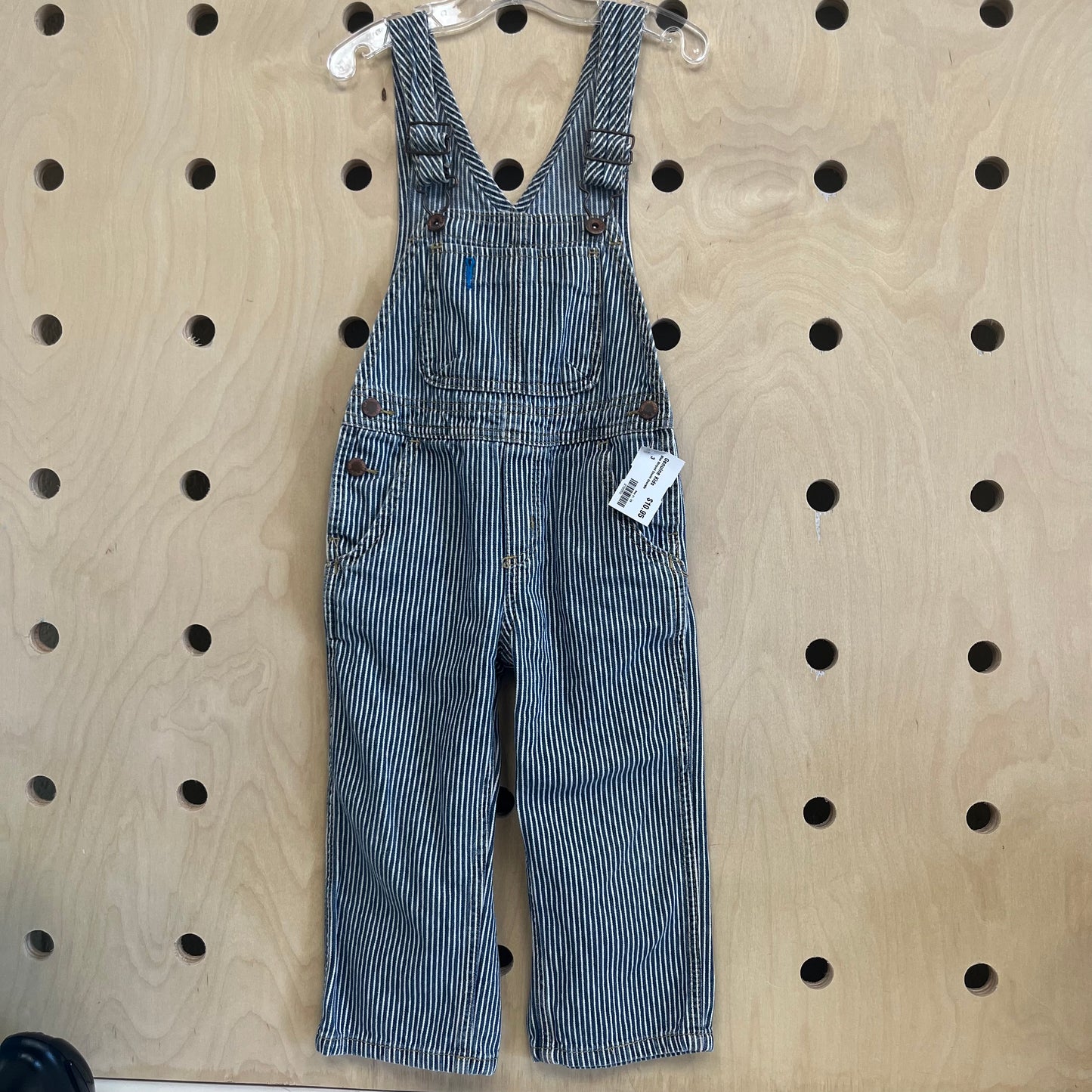 Blue Striped Dneim Overalls