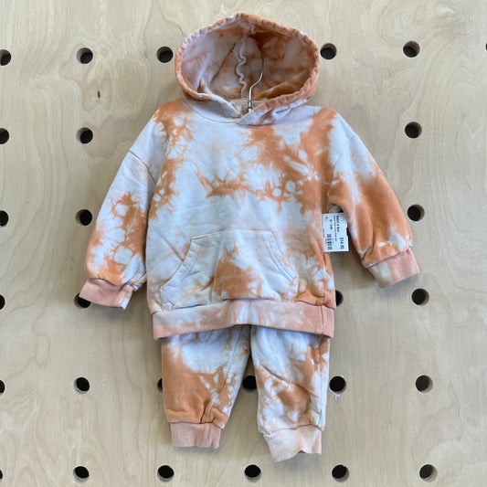 Organic Orange Tie Dye Hoodie Outfit