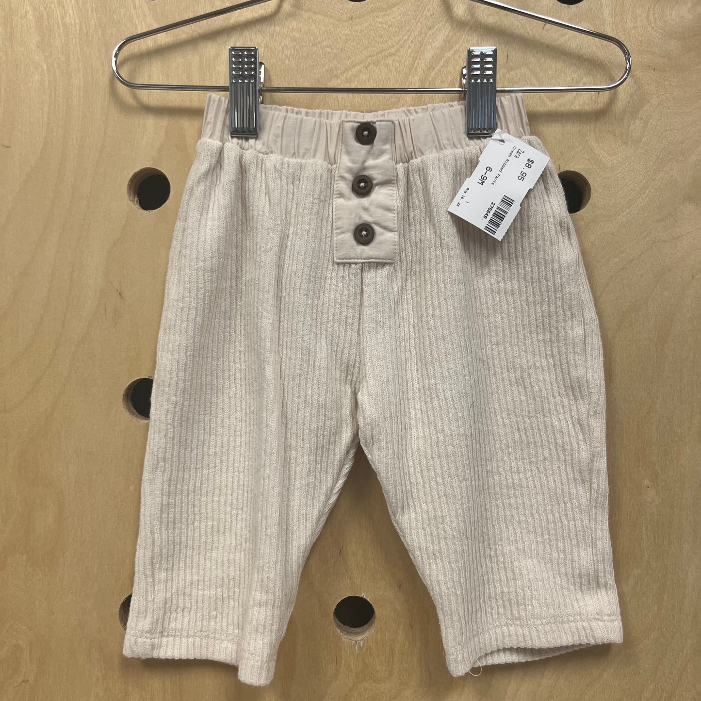 Cream Ribbed Pants