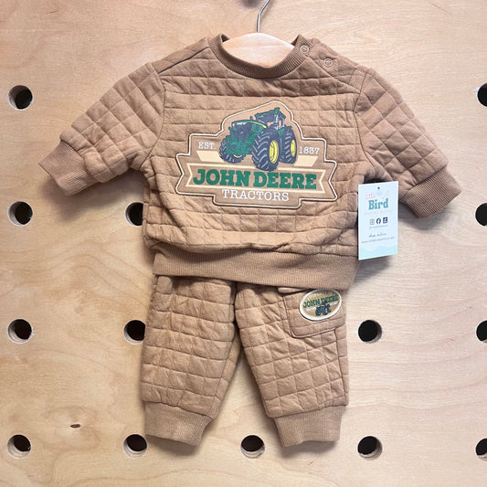 Brown Quilted Tractors Outfit