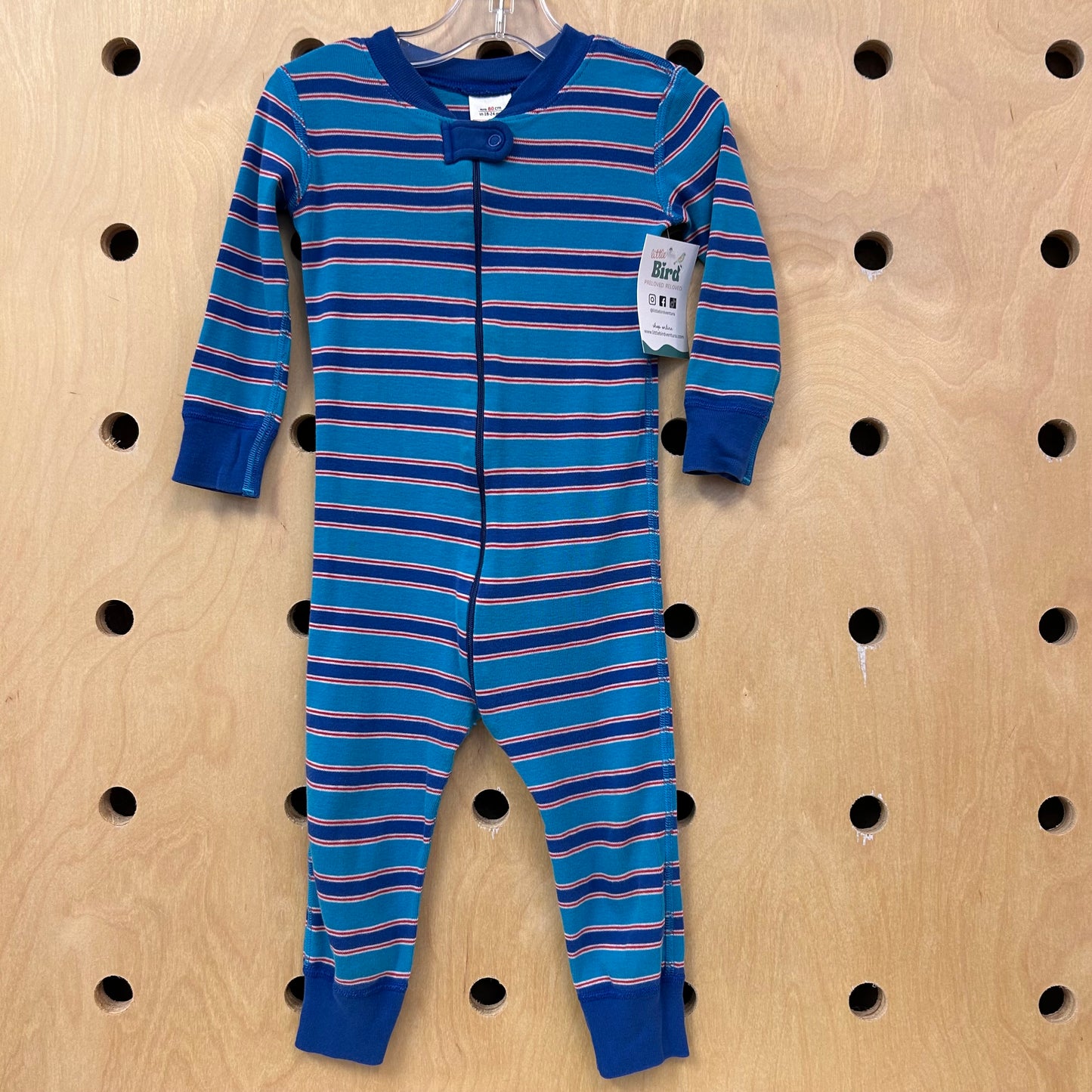 Organic Blue Striped Zippy