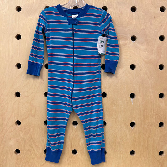 Organic Blue Striped Zippy