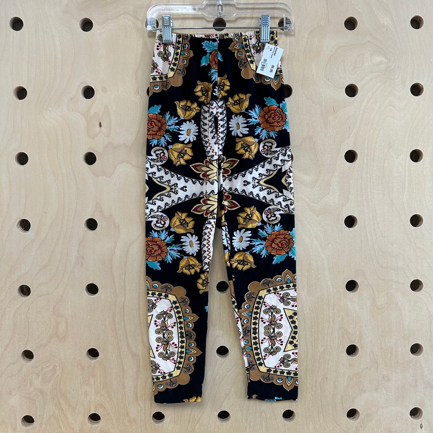 Black Floral Leggings