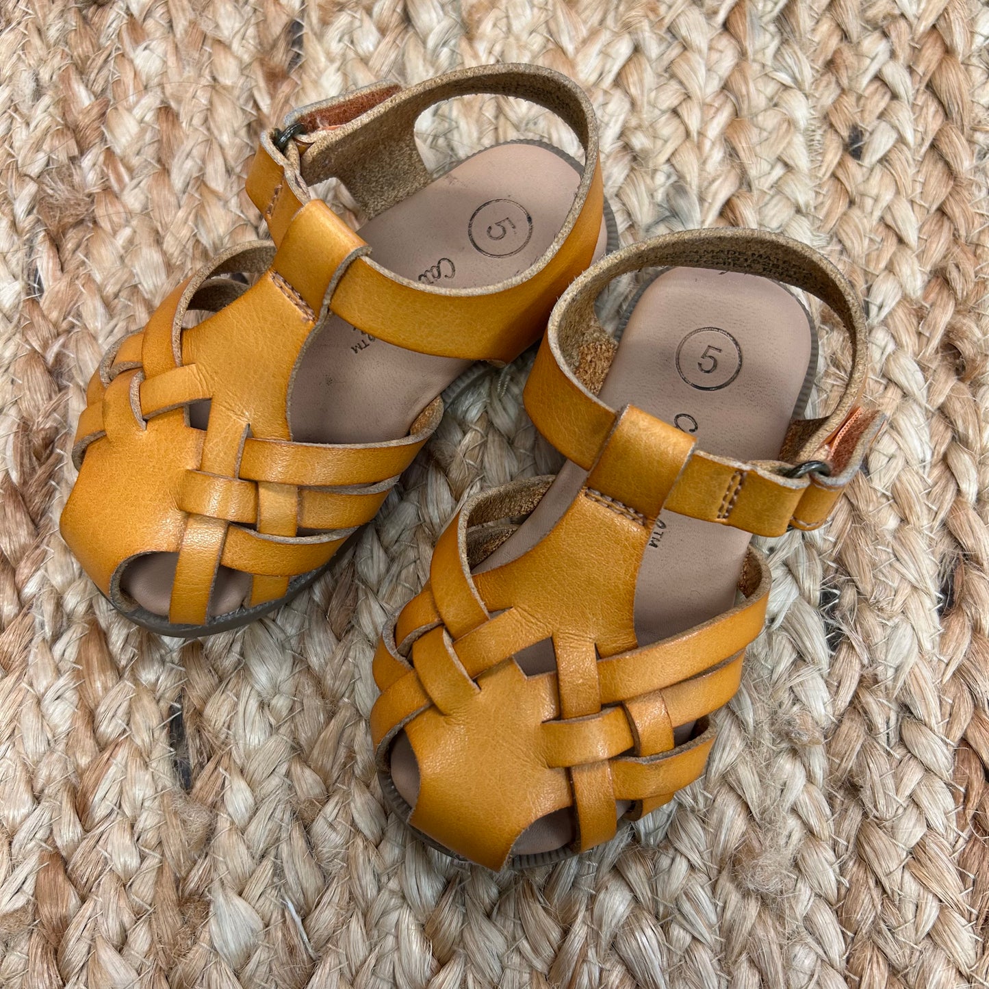 Tan Basket Weave Sandals