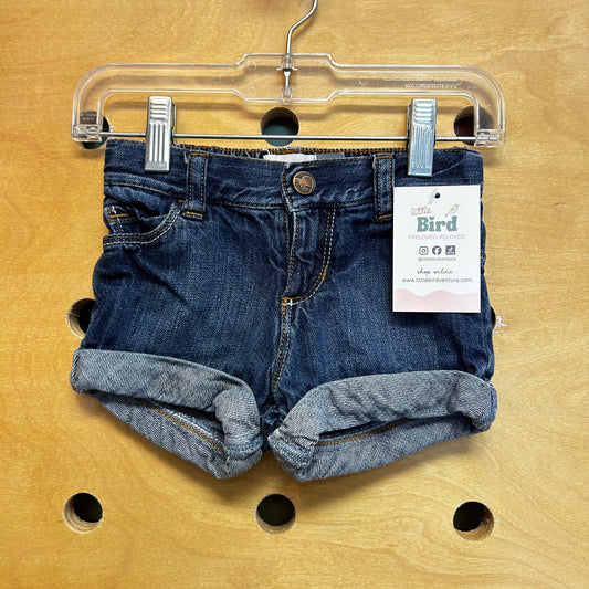 Cuffed Denim Shorts