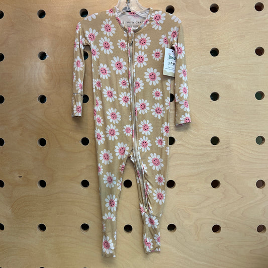 Mustard Floral Bamboo Zippy