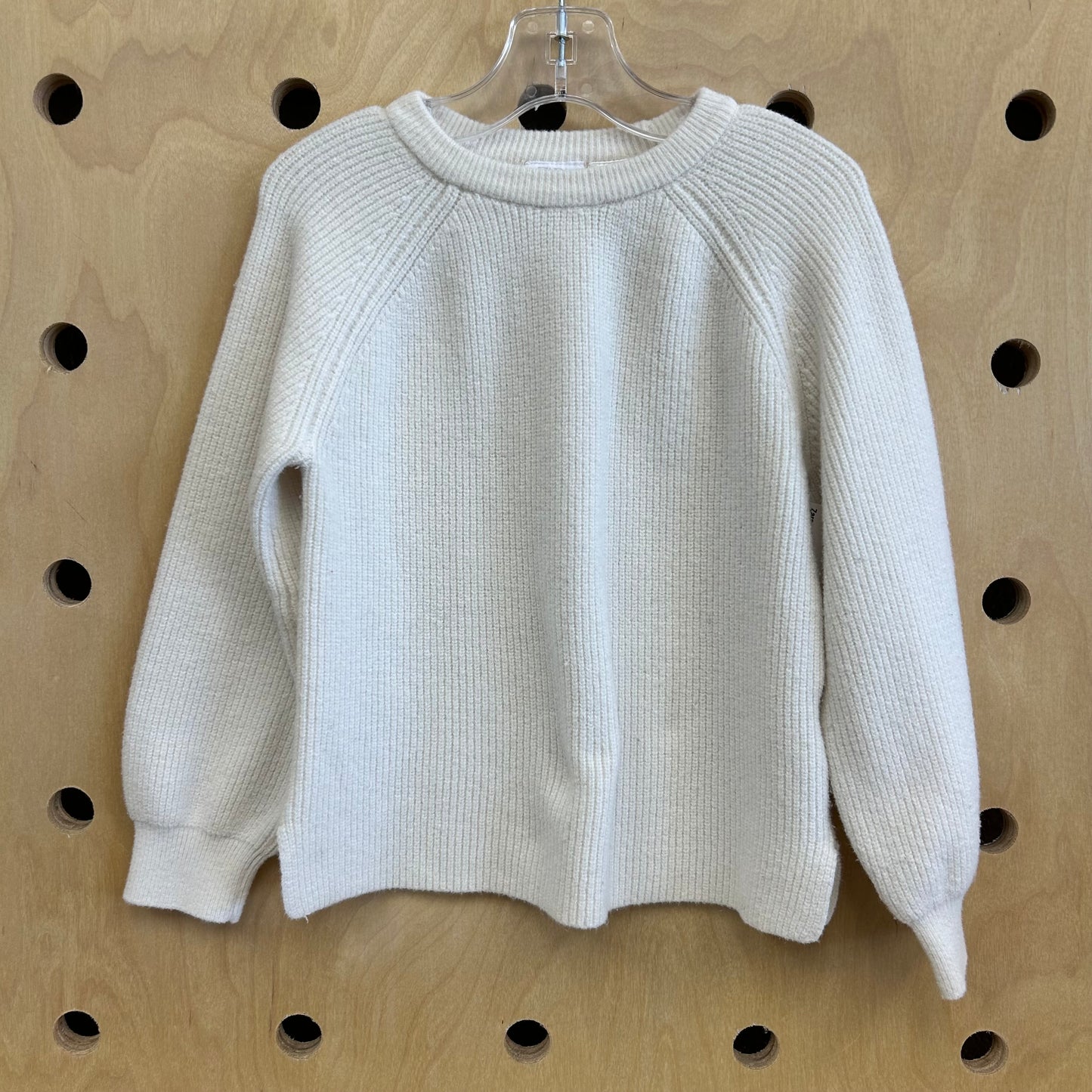 Cream Ribbed Sweater