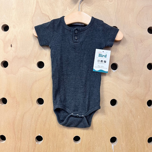 Grey Ribbed Bodysuit