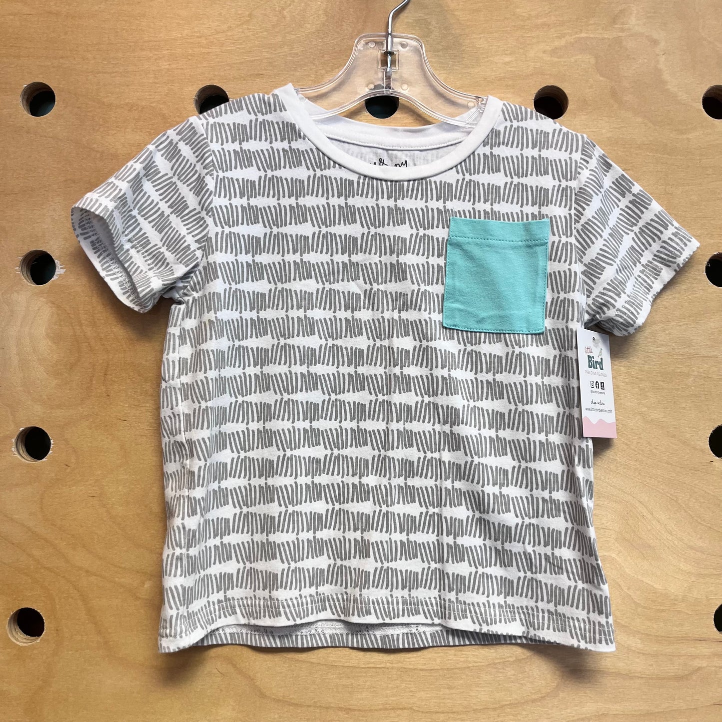 Grey/White Lines Tee