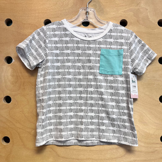 Grey/White Lines Tee