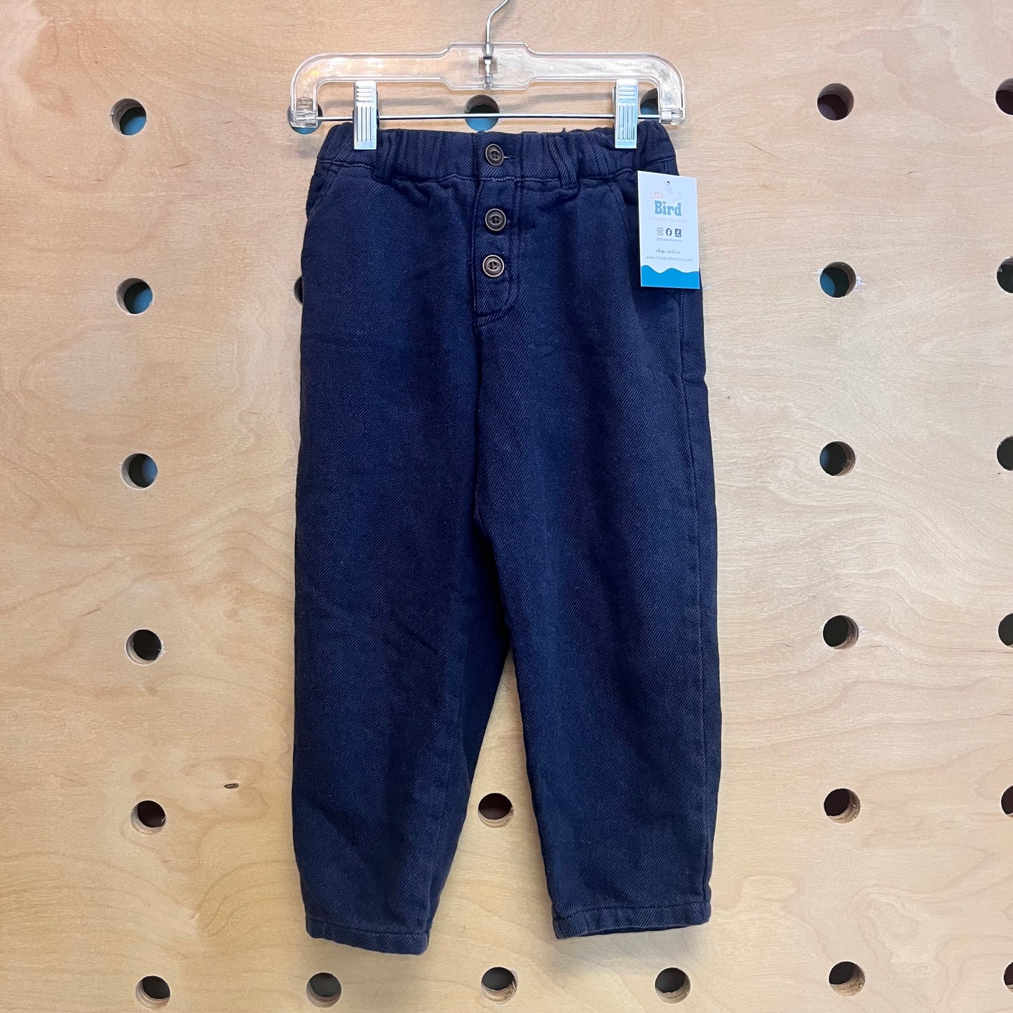 Navy Soft Denim Joggers
