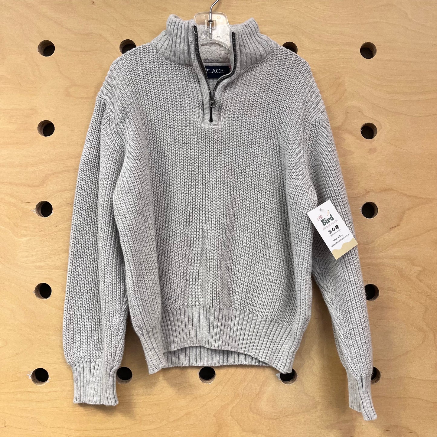 Grey 1/4-Zip Sweater