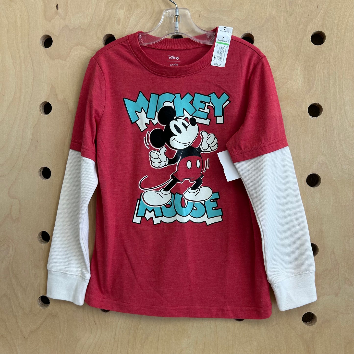 Mickey Thermal Sleeve Tee NEW!