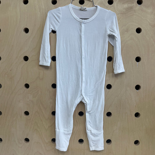 White Bamboo Snap Romper