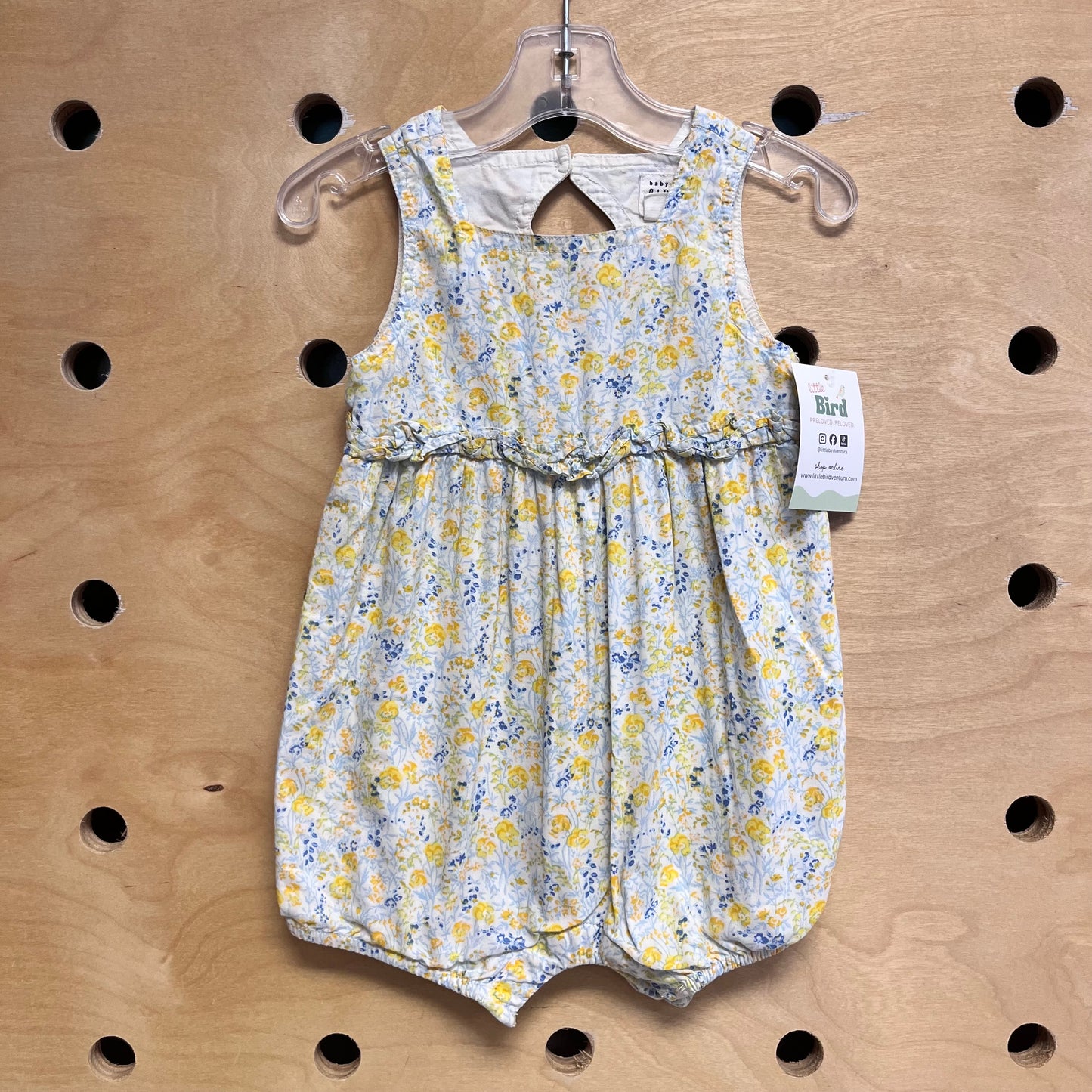 Yellow/Blue Floral Romper