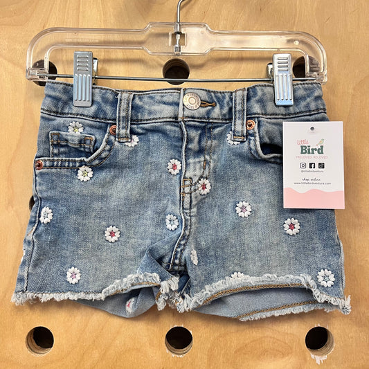 Floral Denim Shorts