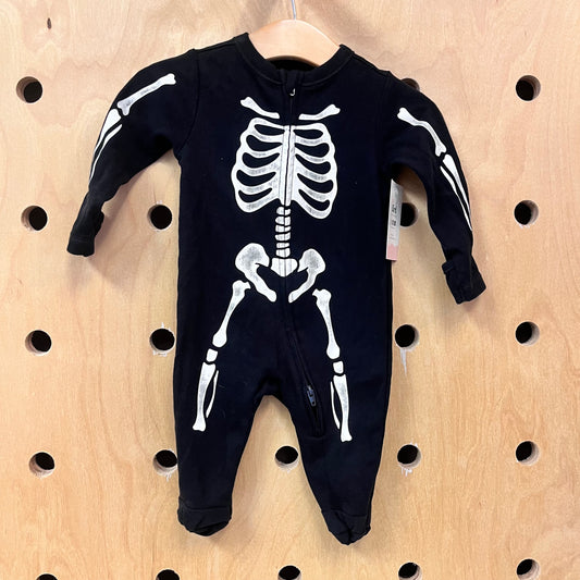 Black Skeleton Halloween Zippy