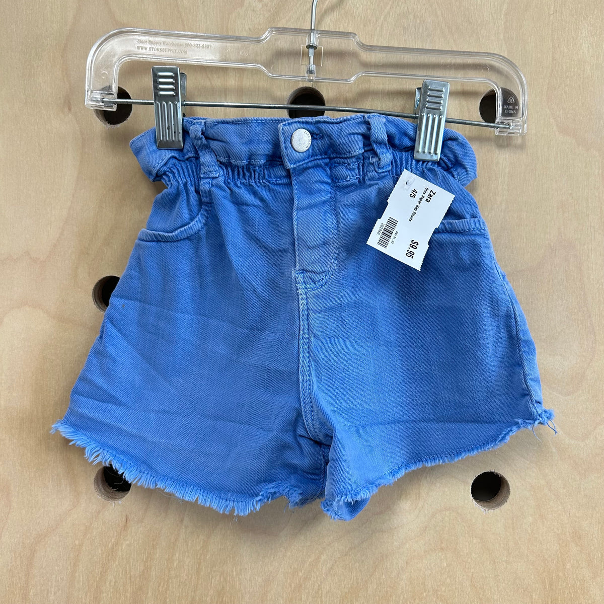 Blue Paper Bag Shorts