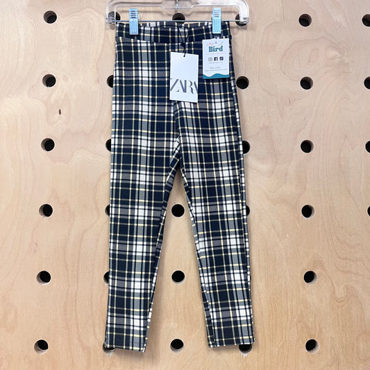 Yellow + Grey Plaid Leggings NEW!