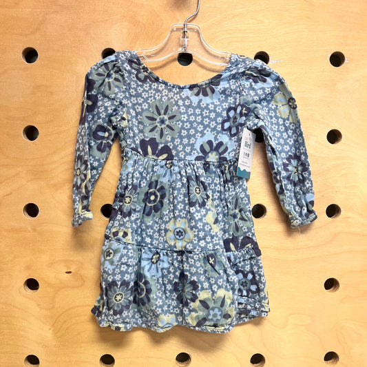 Keyhole-Back Floral Dress