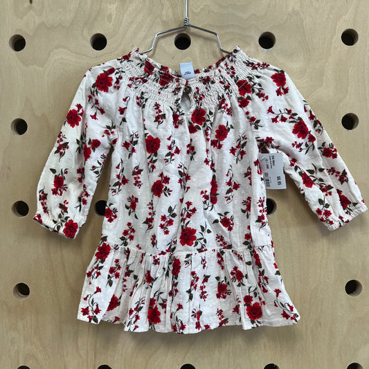 Cream Floral Dress