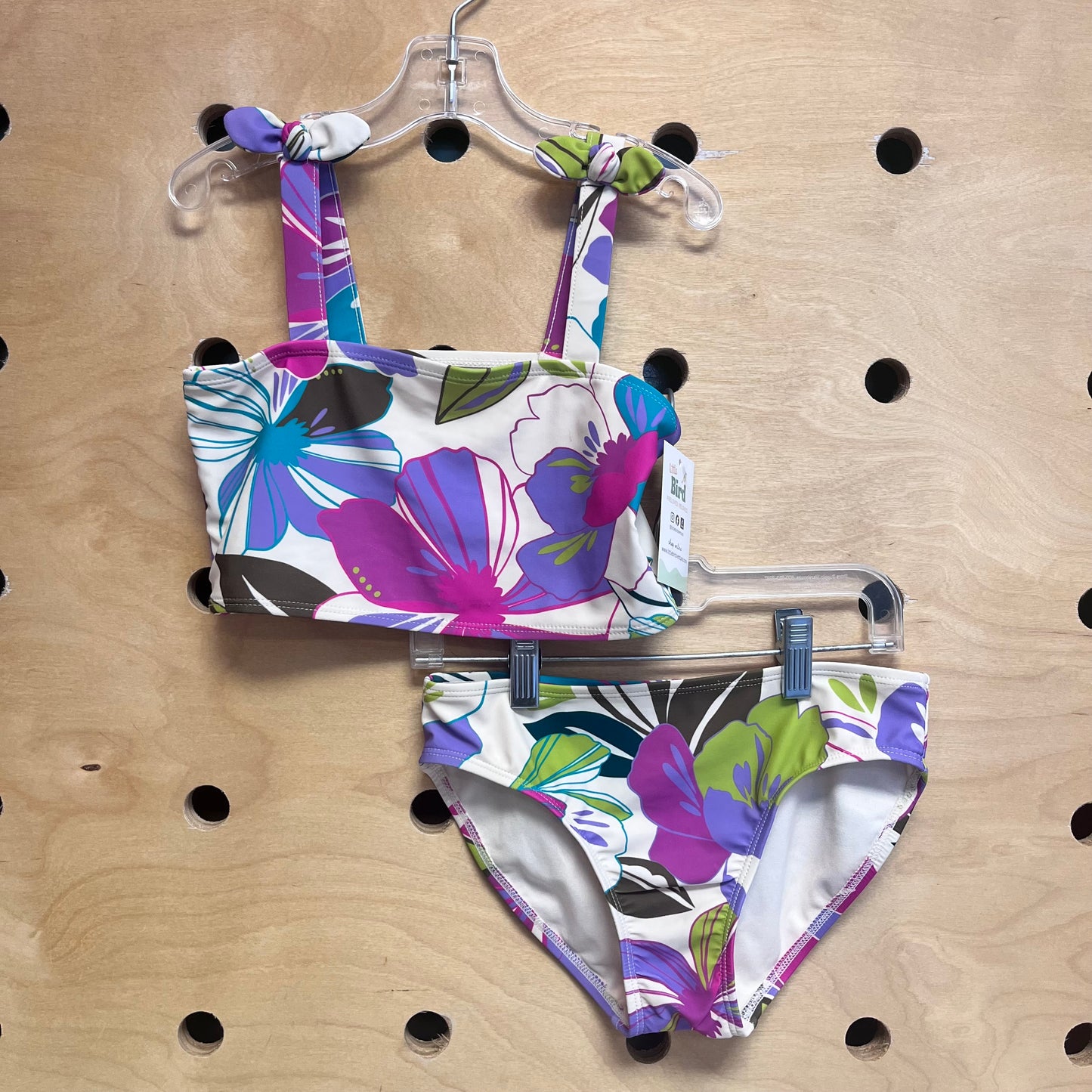Purple/Green Floral 2pc Swimsuit