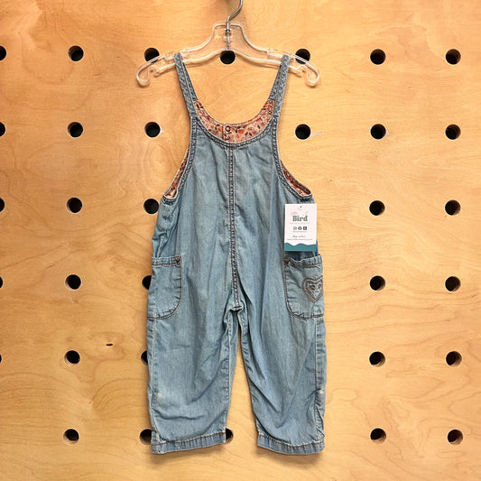 Lightwash Embroidered Denim Romper